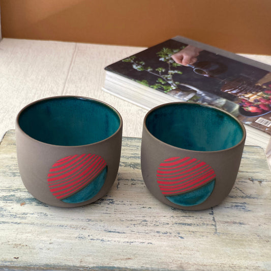 Hand Painted Artisan Mug Unique Stoneware Handmade Cup Perfect for Tea or Coffee Artistic Design Ideal for Gifts and Home Decor