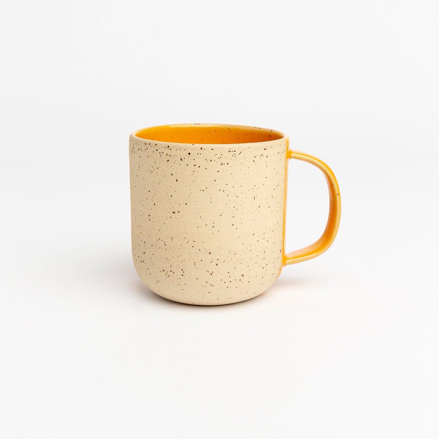 Retro Inspired Yellow Wheel thrown Pottery Mug for Coffee Lovers Gift Ceramic Cup for Art Lovers Housewarming Drinkware Gift for Home Decor