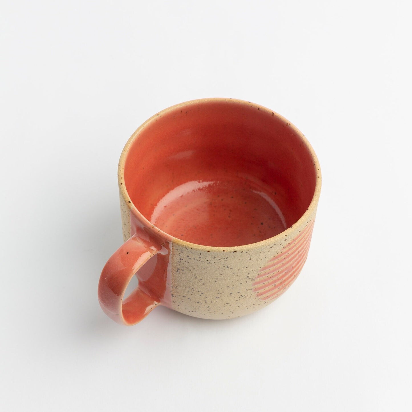 Handmade Speckled Pink Ceramic Mug - Pottery Stoneware Coffee Mug, Artistic Tea Cup, Perfect Coffee Lovers Gift with Unique Design