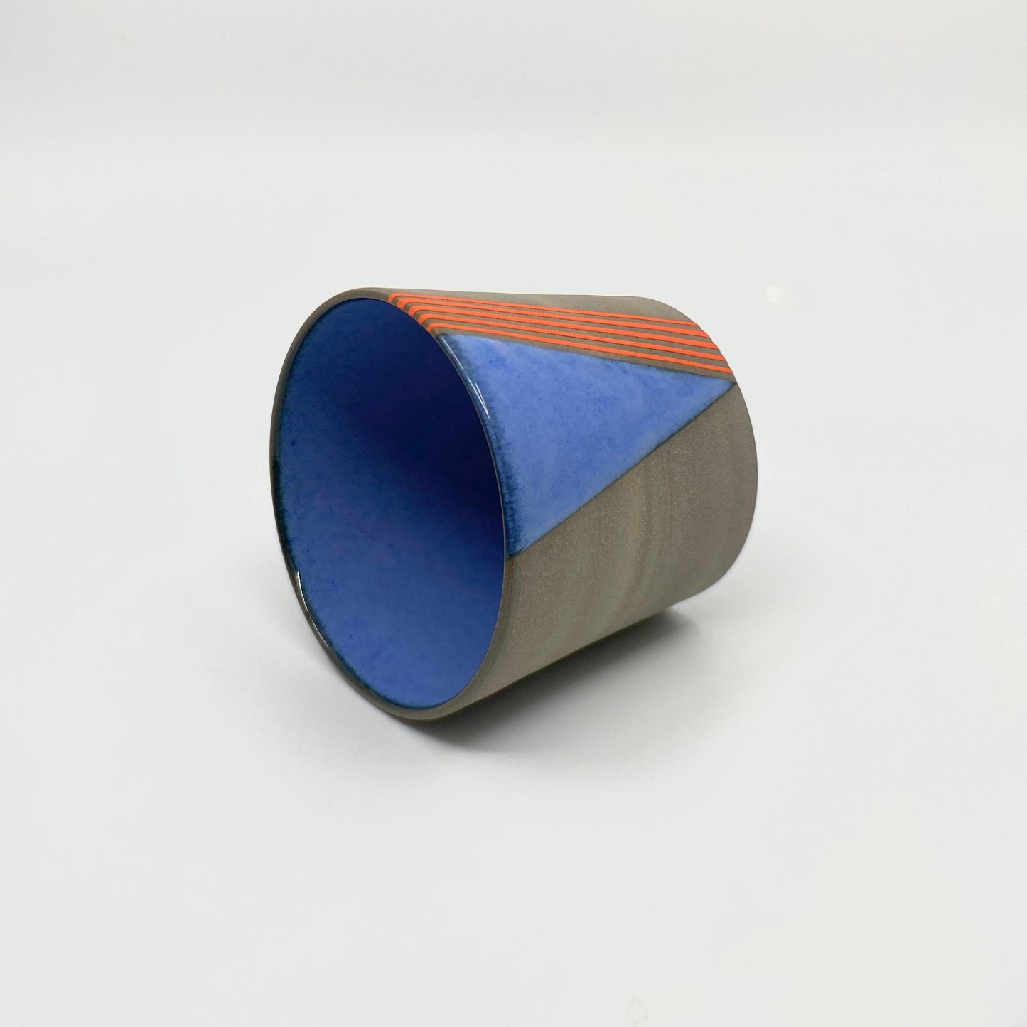 Geometric Design Cup Modern Pottery Tumbler Perfect Retirement Gift for Him Ideal for Sailboat Owners Sailors Captain