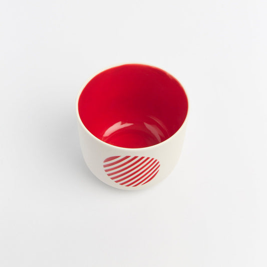 Handmade Porcelain Mug Red Porcelain Pottery Cup, Artisan Ceramic Drinkware, Perfect for Coffee or Tea, Unique Gift for Pottery Lovers