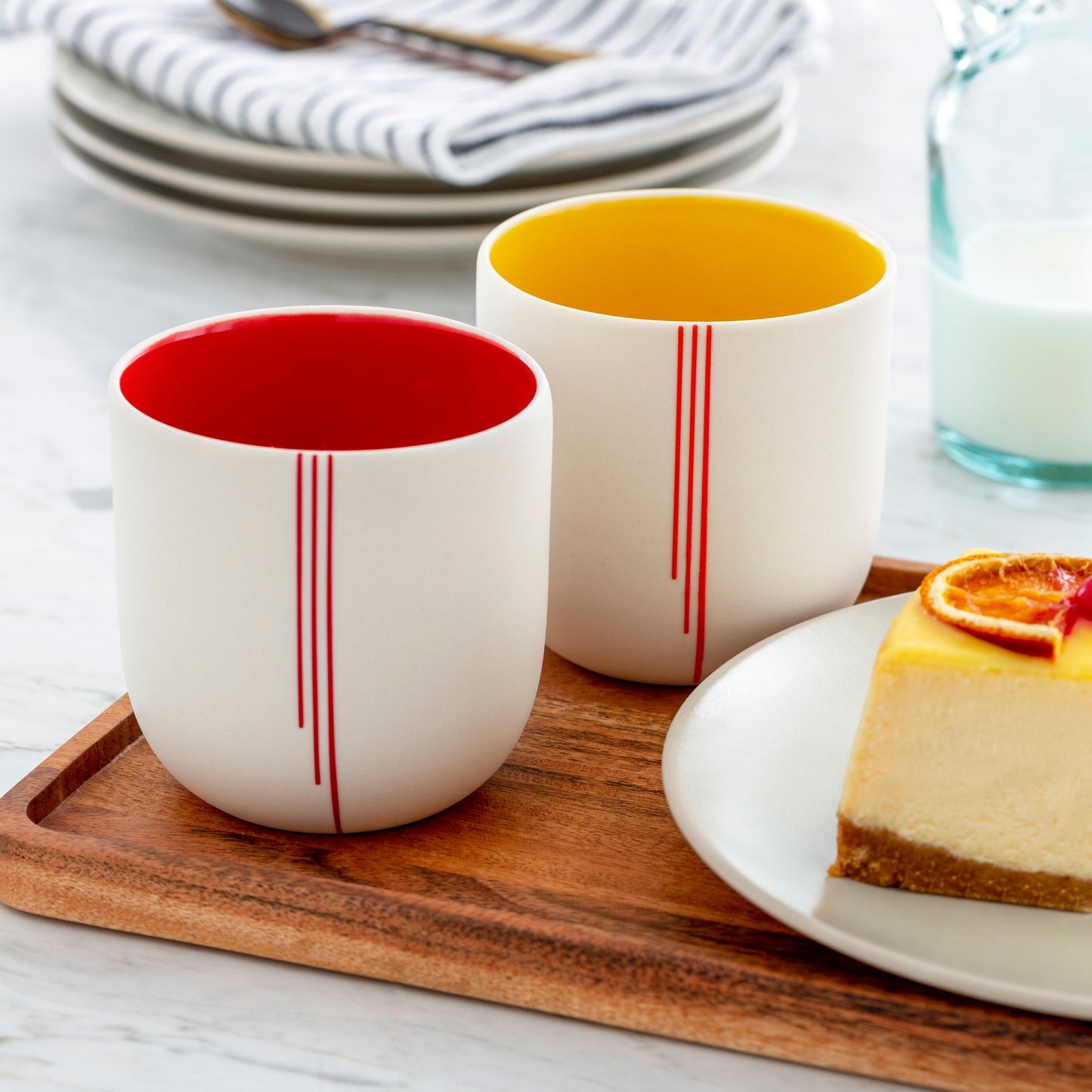 Stylish Drinkware Office Desk Accessory Pop Color Cup Design Gift 10oz Microwave Safe Mug Modern Ceramic Coffee Cup Contemporary Kitchenware