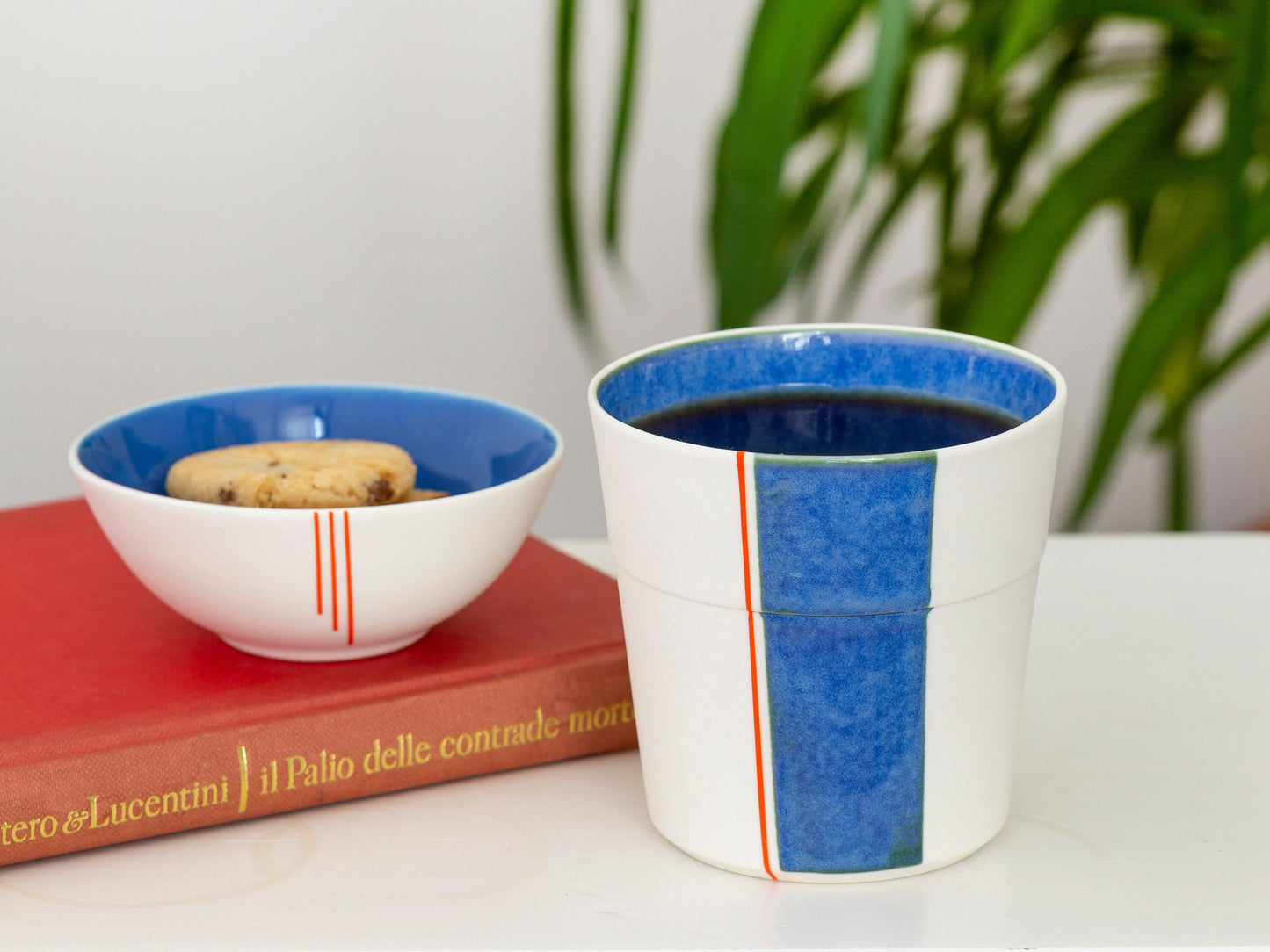 Abstract Pottery Porcelain Cups - Three Different Sizes, Handcrafted Ceramic Drinkware, Unique Artistic Design for Coffee & Tea Lovers
