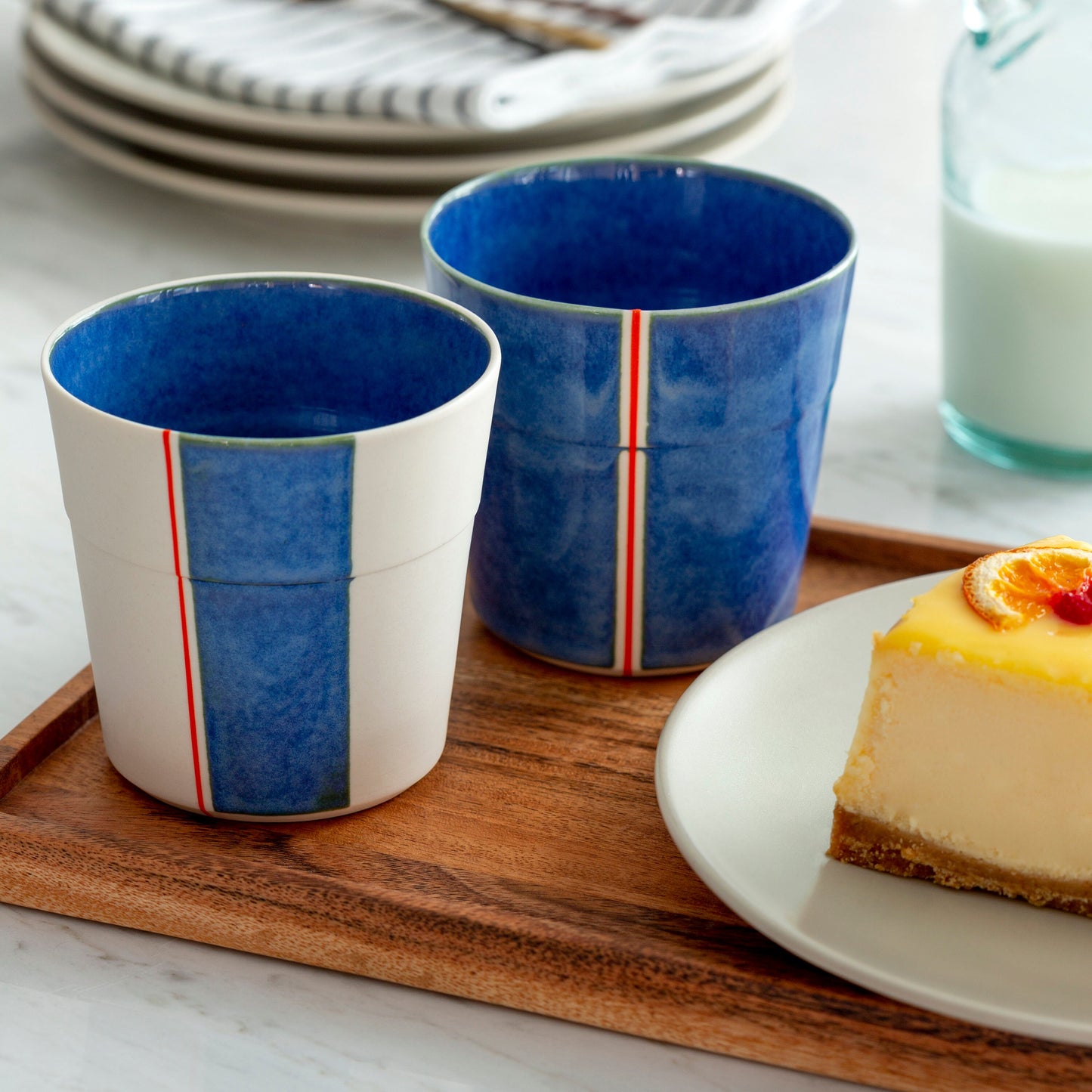 Abstract Pottery Porcelain Cups - Three Different Sizes, Handcrafted Ceramic Drinkware, Unique Artistic Design for Coffee & Tea Lovers