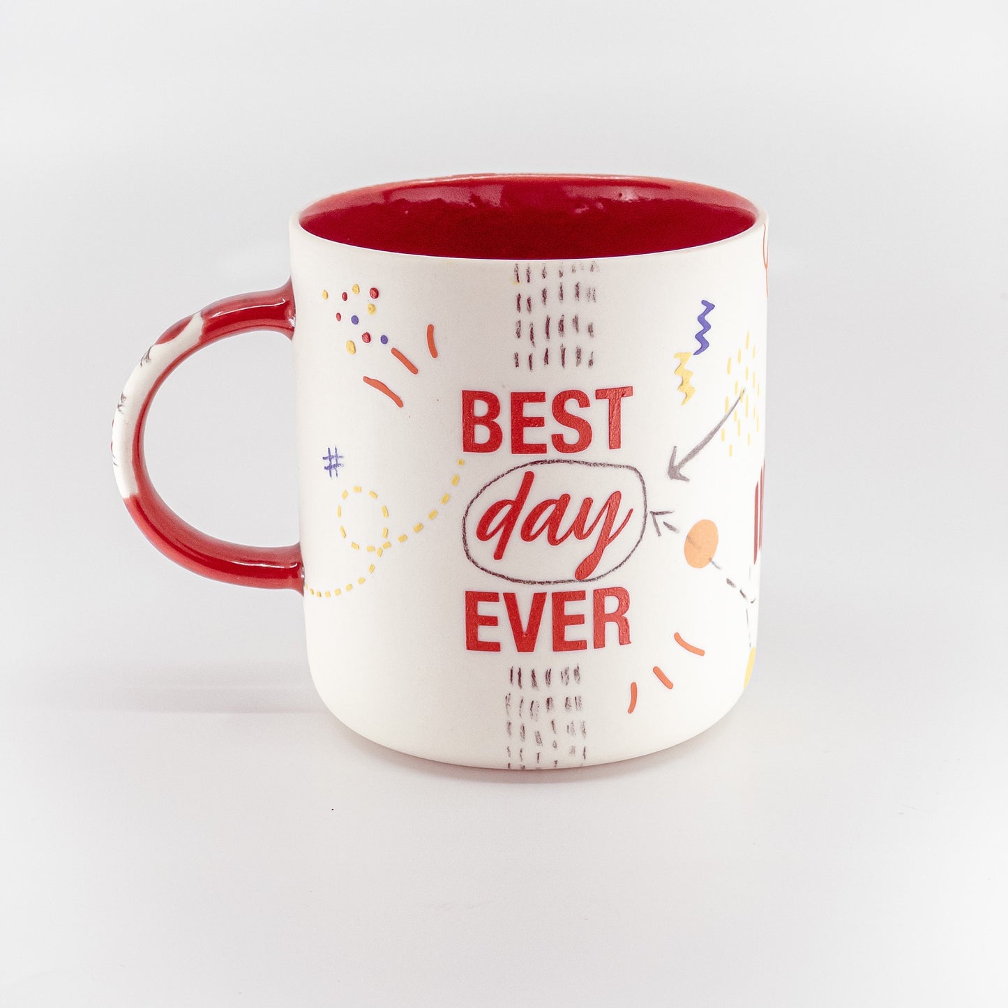 Charming Hand Painted Porcelain Mug Unique Handmade Ceramic Cup Artistic Coffee or Tea Mug Gift for Drinkware Lovers