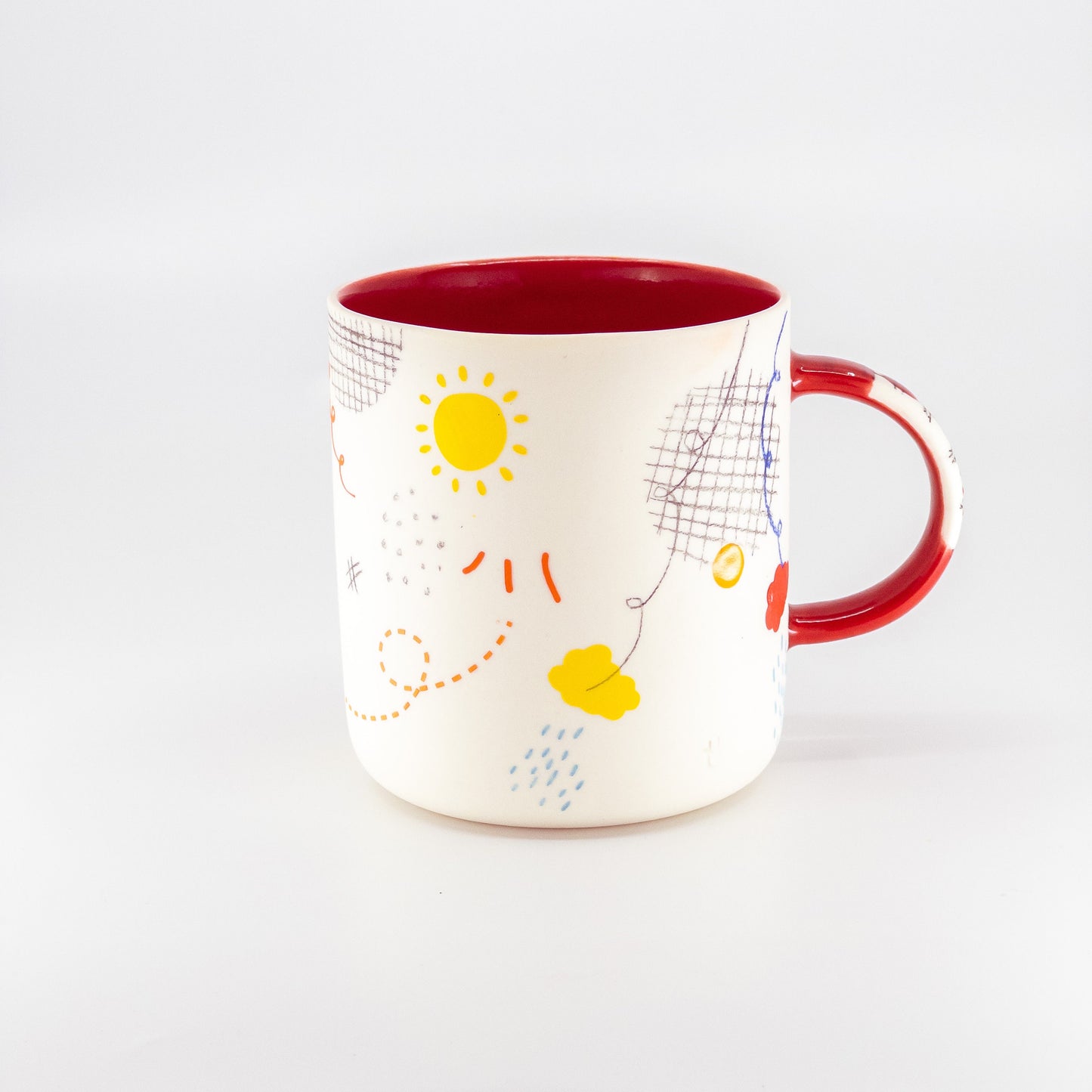 Charming Hand Painted Porcelain Mug Unique Handmade Ceramic Cup Artistic Coffee or Tea Mug Gift for Drinkware Lovers