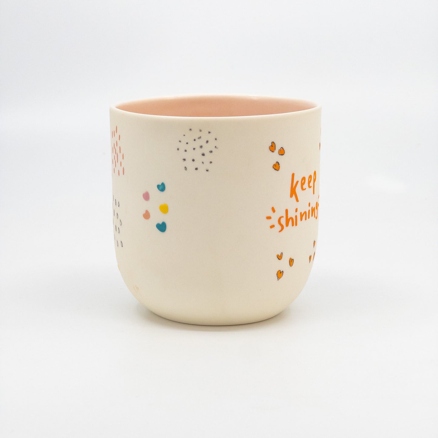 Whimsical Hand Painted Porcelain Mug Heartwarming Valentines Day Gift Perfect Ceramic Cup for Tea or Coffee Lovers Unique Handmade Mug