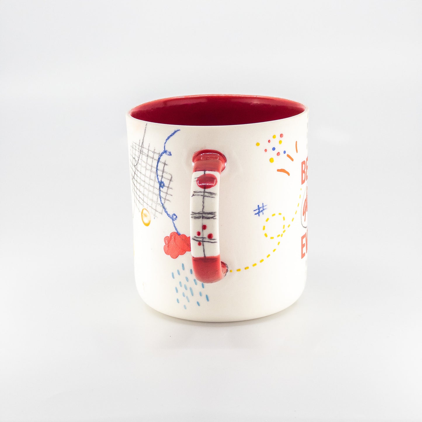 Charming Hand Painted Porcelain Mug Unique Handmade Ceramic Cup Artistic Coffee or Tea Mug Gift for Drinkware Lovers