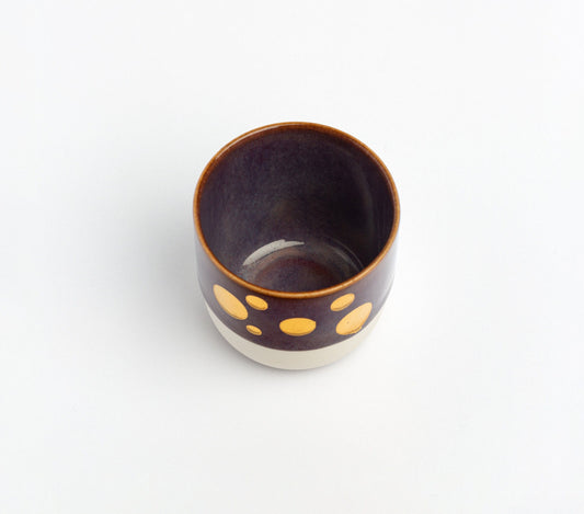 Porcelain Gold Glazed Espresso Cup Minimalist Handmade Coffee Cup Elegant Ceramic Mug Perfect Gift for Espresso Lovers
