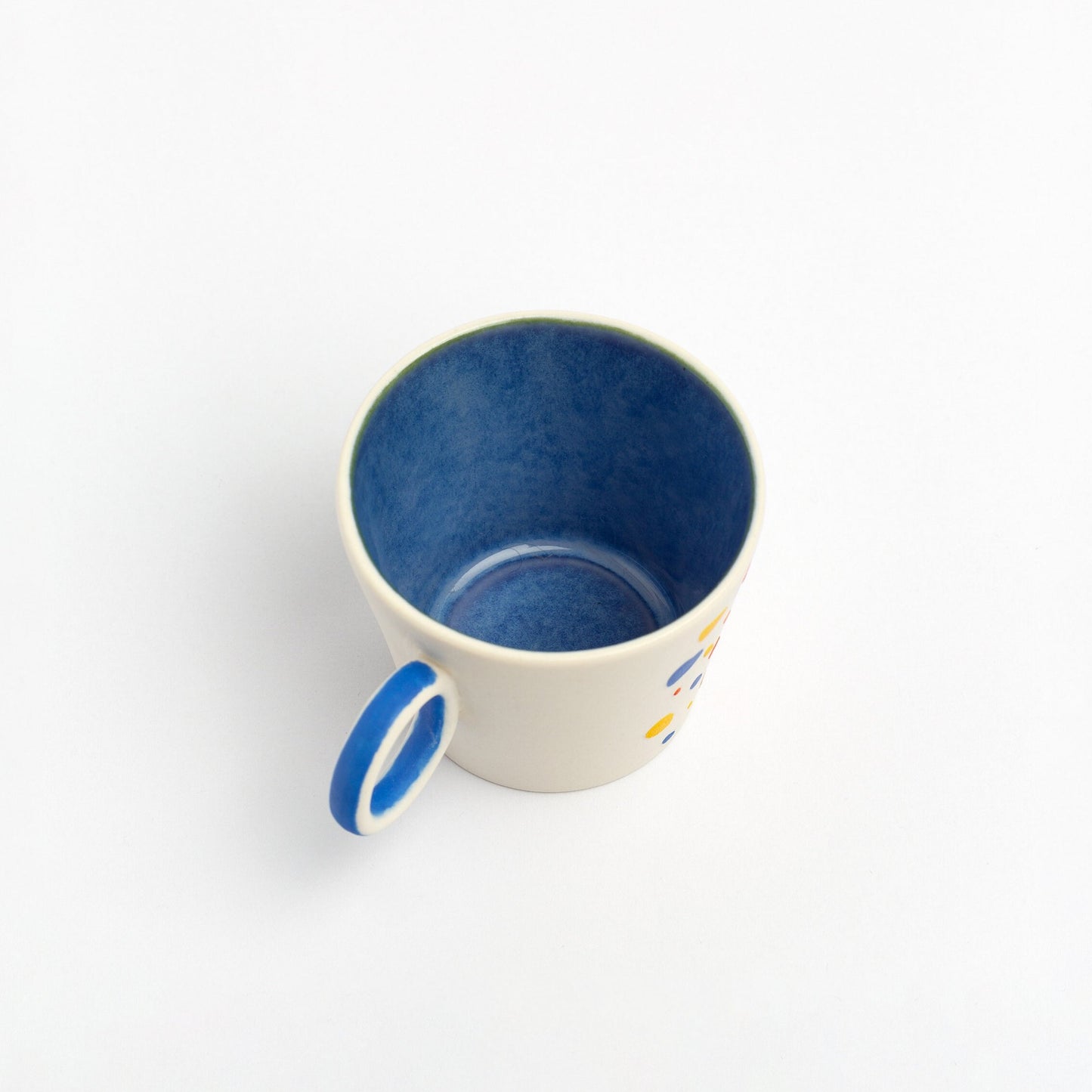 Espresso Cup with Handle and optional saucer Handmade cozy Coffee Cup handpainted art mug gift for espresso lover husband wife gift