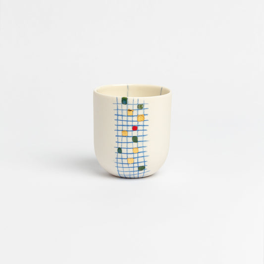Custom Hand Painted Cup Unique Minimal Design cup no handle gift for boyfriend girlfriend mom dad