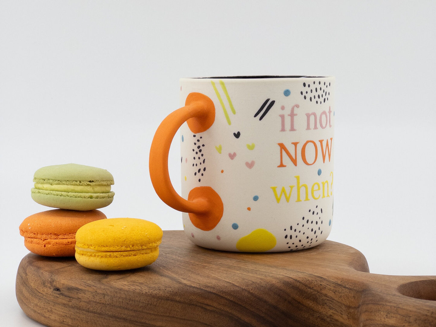 Cute Hand Drawn Porcelain Mug OneofaKind Mug Perfect Gift for Coffee Lovers Motivational Mug Self love mug entrepreneur gift