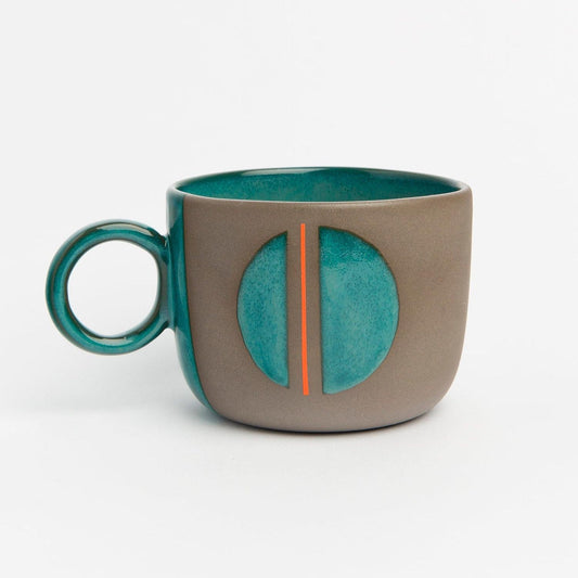 Bauhaus Inspired Coffee Lover Retro Mug for Abstract Art Lover Gift Ideas for Modern Art Lovers Vintage Inspired Ceramic Gift for Architects