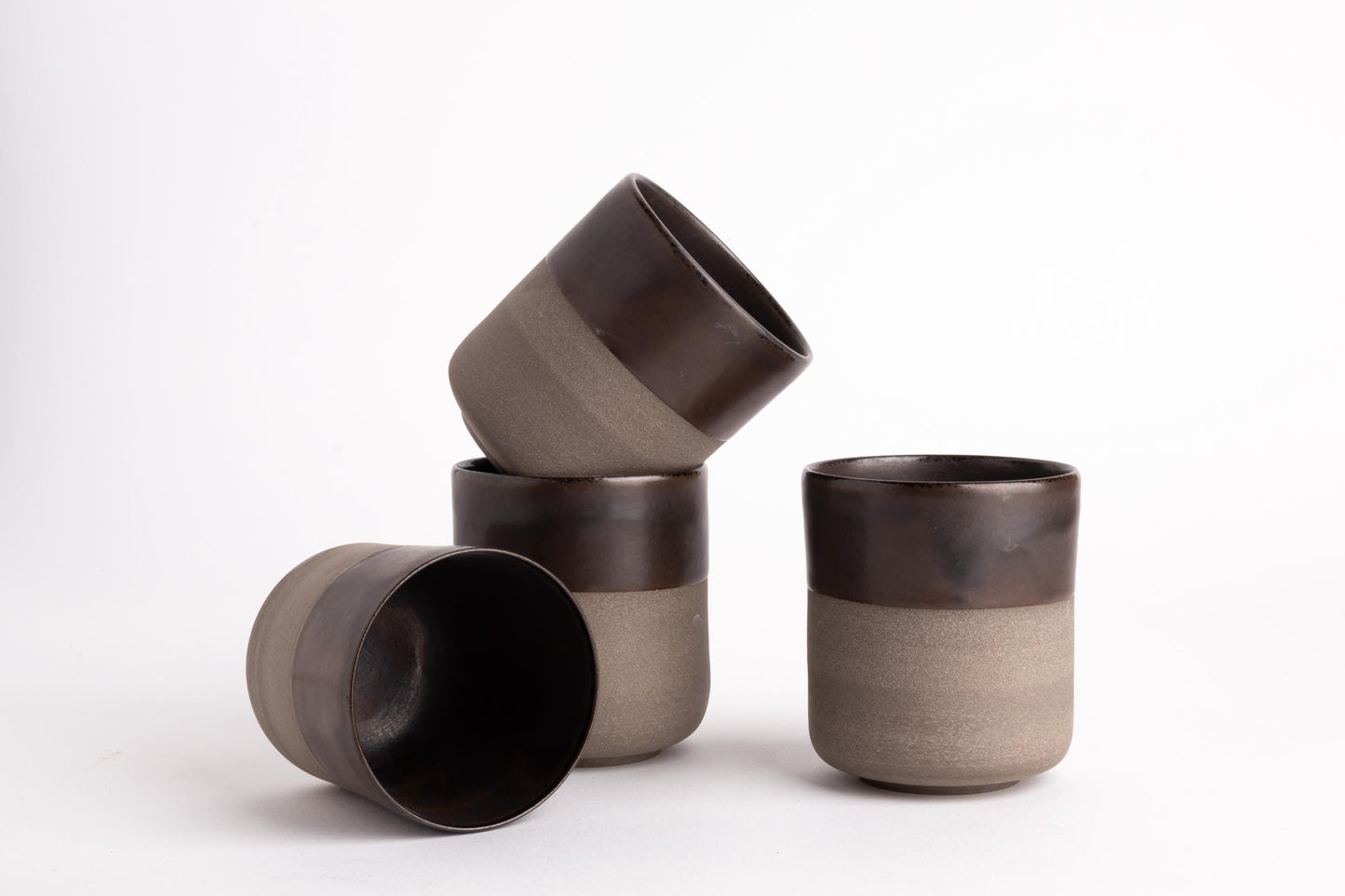 Vintage Style Stoneware Espresso Cup Set Elegant Rustic Handcrafted Espresso Cup Set for Gifting Handmade Ceramic Set for Coffee Lovers
