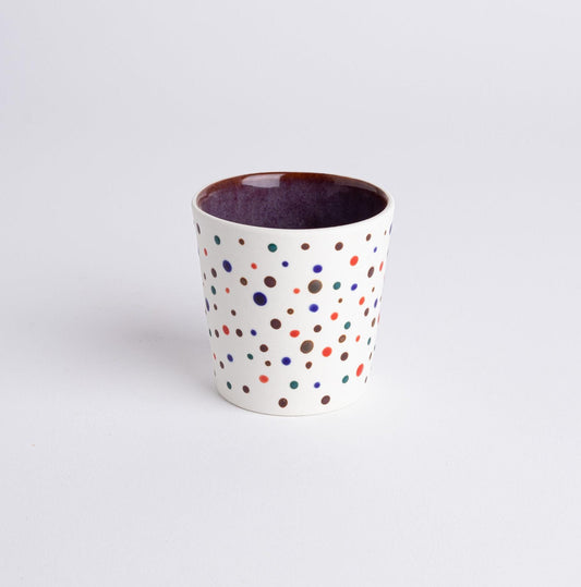 Cute Handmade Espresso Cup Dottie Design Coffee Lover Gift Porcelain Espresso Unique Gift Colorful Hand Painted