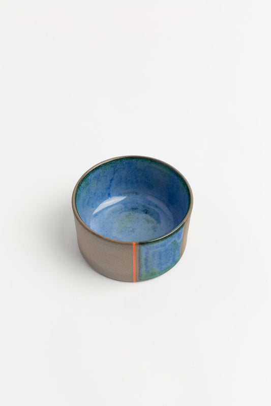 Blue Pottery Bowl Wheel Thrown Handmade Stoneware Bowl Perfect for Snacks Artisan Ceramic Dish Unique Gift for Kitchen & Home Decor