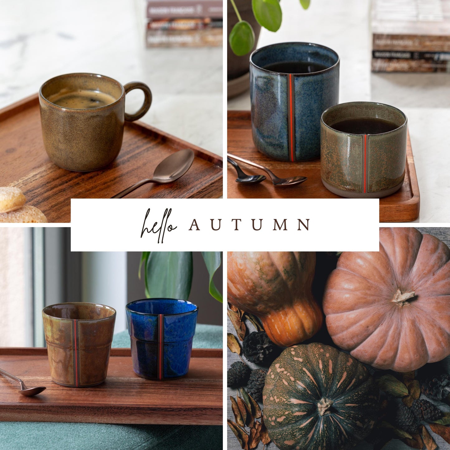 Stoneware Handmade Modern Pottery Ceramic Cup Blue Artisan Drinkware Unique Handmade Coffee Tea Cup with Contemporary Design Perfect Gift