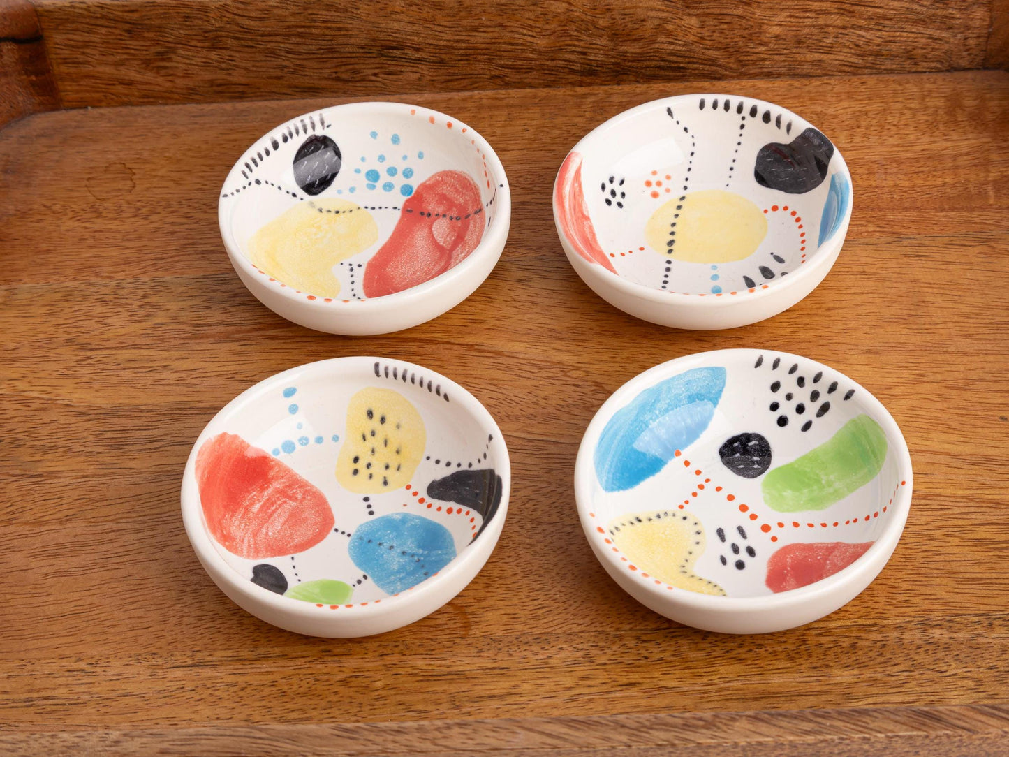 Handmade Ceramic Ring Dish Colorful Jewelry Storage Abstract Design Wedding Present Anniversary Gift Catch All Tray Unique Engagement