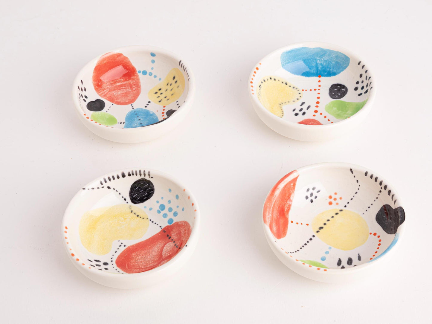Handmade Ceramic Ring Dish Colorful Jewelry Storage Abstract Design Wedding Present Anniversary Gift Catch All Tray Unique Engagement