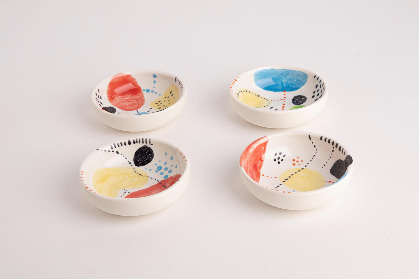 Handmade Ceramic Ring Dish Colorful Jewelry Storage Abstract Design Wedding Present Anniversary Gift Catch All Tray Unique Engagement