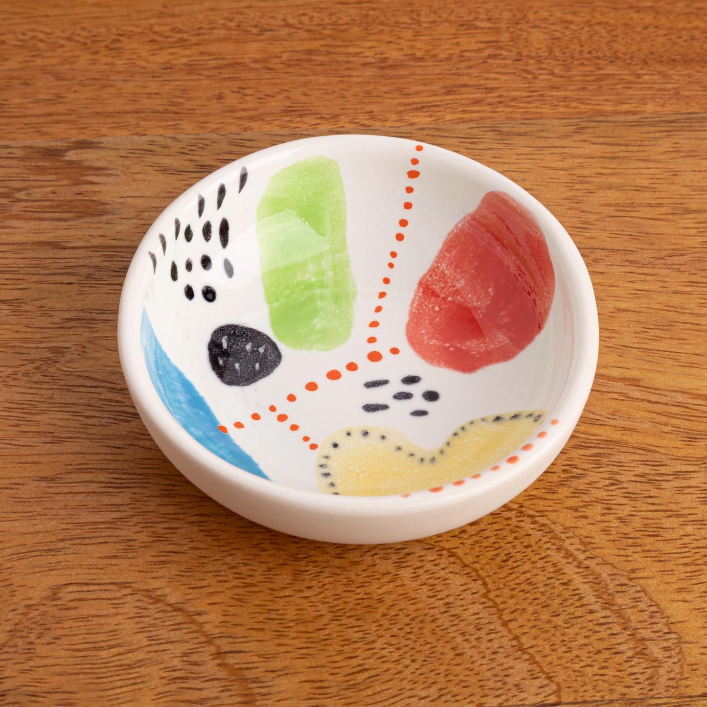 Handmade Ceramic Ring Dish Colorful Jewelry Storage Abstract Design Wedding Present Anniversary Gift Catch All Tray Unique Engagement