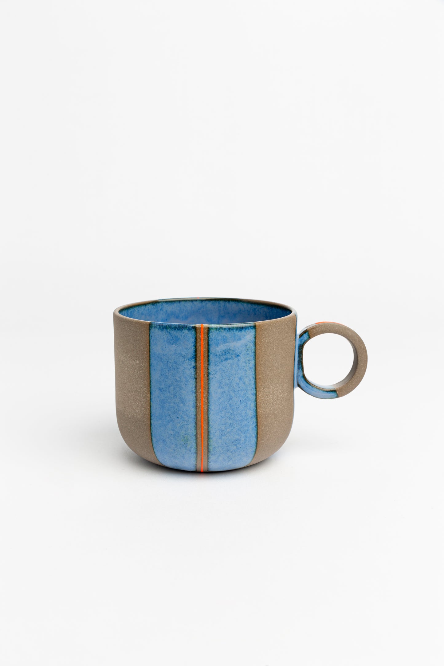 Handmade Ceramic Mug Blue Pottery Cup Modern Stoneware Mug Handmade Gift for Coffee Lovers Housewarming Yacht Lovers Ceramic Gift Ideas