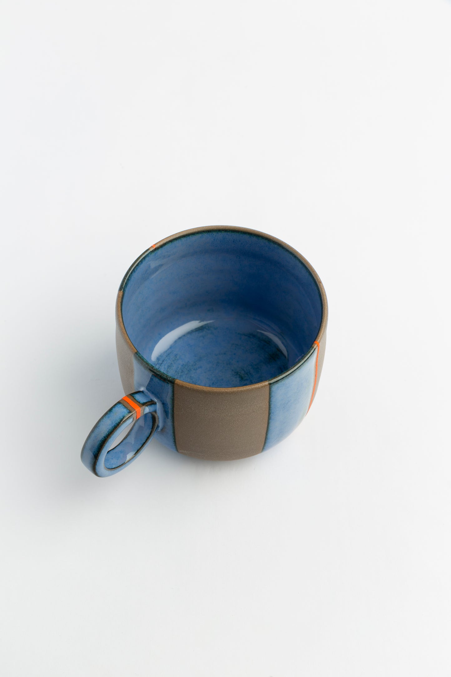 Handmade Ceramic Mug Blue Pottery Cup Modern Stoneware Mug Handmade Gift for Coffee Lovers Housewarming Yacht Lovers Ceramic Gift Ideas