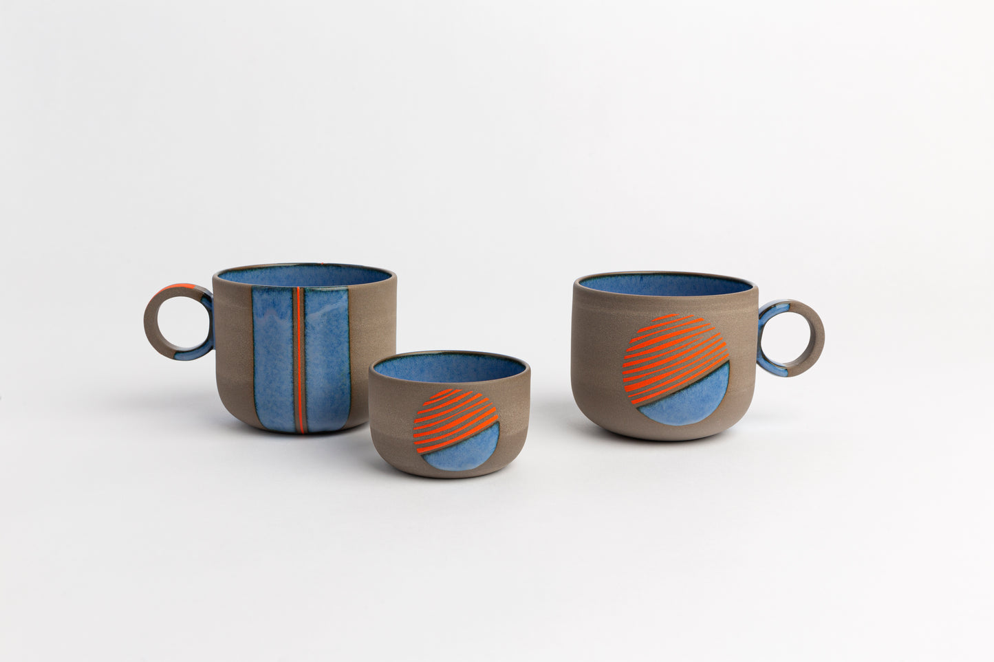 Handmade Ceramic Mug Blue Pottery Cup Modern Stoneware Mug Handmade Gift for Coffee Lovers Housewarming Yacht Lovers Ceramic Gift Ideas
