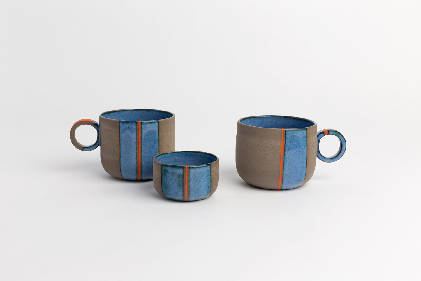Handmade Ceramic Mug Blue Pottery Cup Modern Stoneware Mug Handmade Gift for Coffee Lovers Housewarming Yacht Lovers Ceramic Gift Ideas