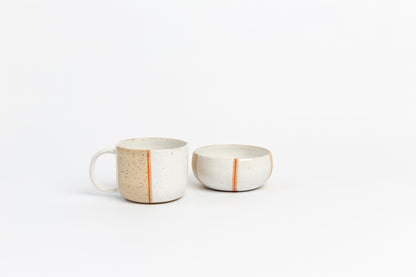 Artisan Stoneware Ceramic Mug Handmade Wheel-thrown Pottery Cup Modern Design Perfect Handcrafted Gift Idea for Coffee and Tea Lovers