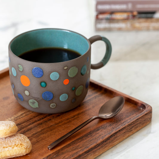 Ceramic Handmade Tea or Coffee Cup Wheel Thrown Pottery Mug Artisan Ceramic Cup Perfect for Daily Use Unique Gift for Tea & Coffee Lovers