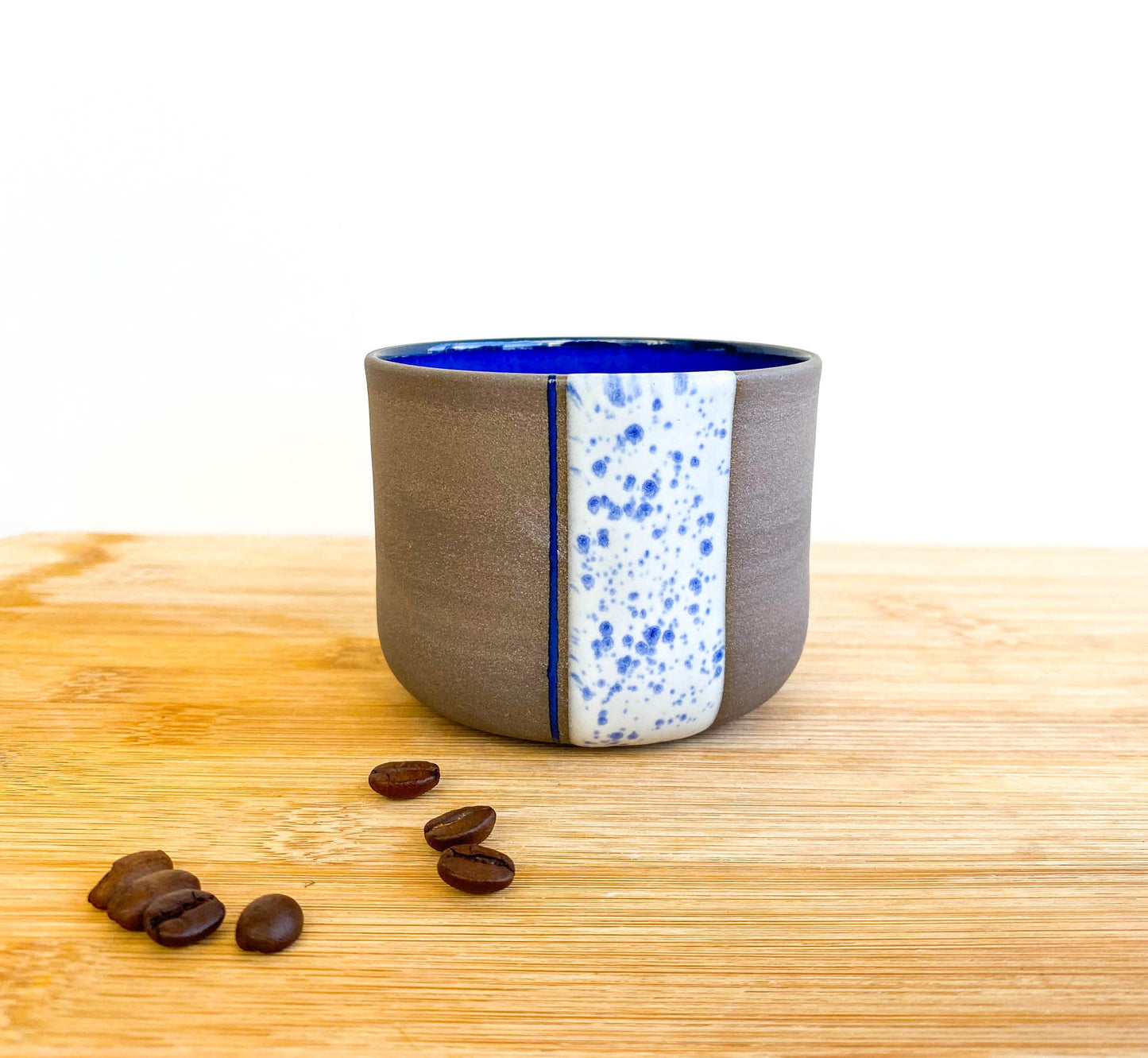 Stoneware Blue Cup Pottery Tumbler Drinking Cup Housewarming Gift Ceramic Drinkware New job gift Christmas gift Coffee lover gift