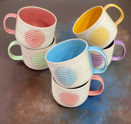 Handmade Speckled Clay Ceramic Mug Artisan Stoneware Coffee Cup Tea Coffee Lovers Unique Rustic Pottery Gift Natural Design