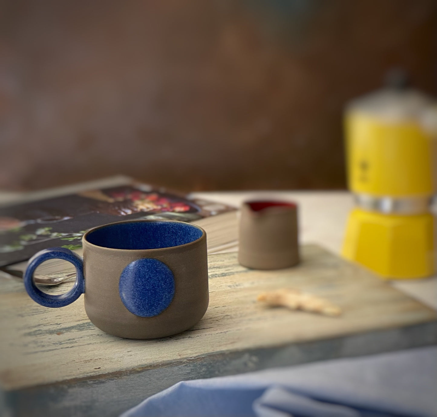 Handmade Ceramic Pottery Cup Cappuccino Americano Mug Hand Thrown Stoneware Mug Handmade Coffee Gift Unique Tea Cup Unique Gift