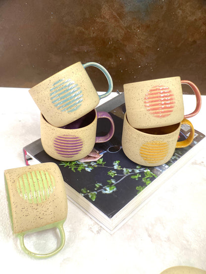 Handmade Speckled Clay Ceramic Mug Artisan Stoneware Coffee Cup Tea Coffee Lovers Unique Rustic Pottery Gift Natural Design
