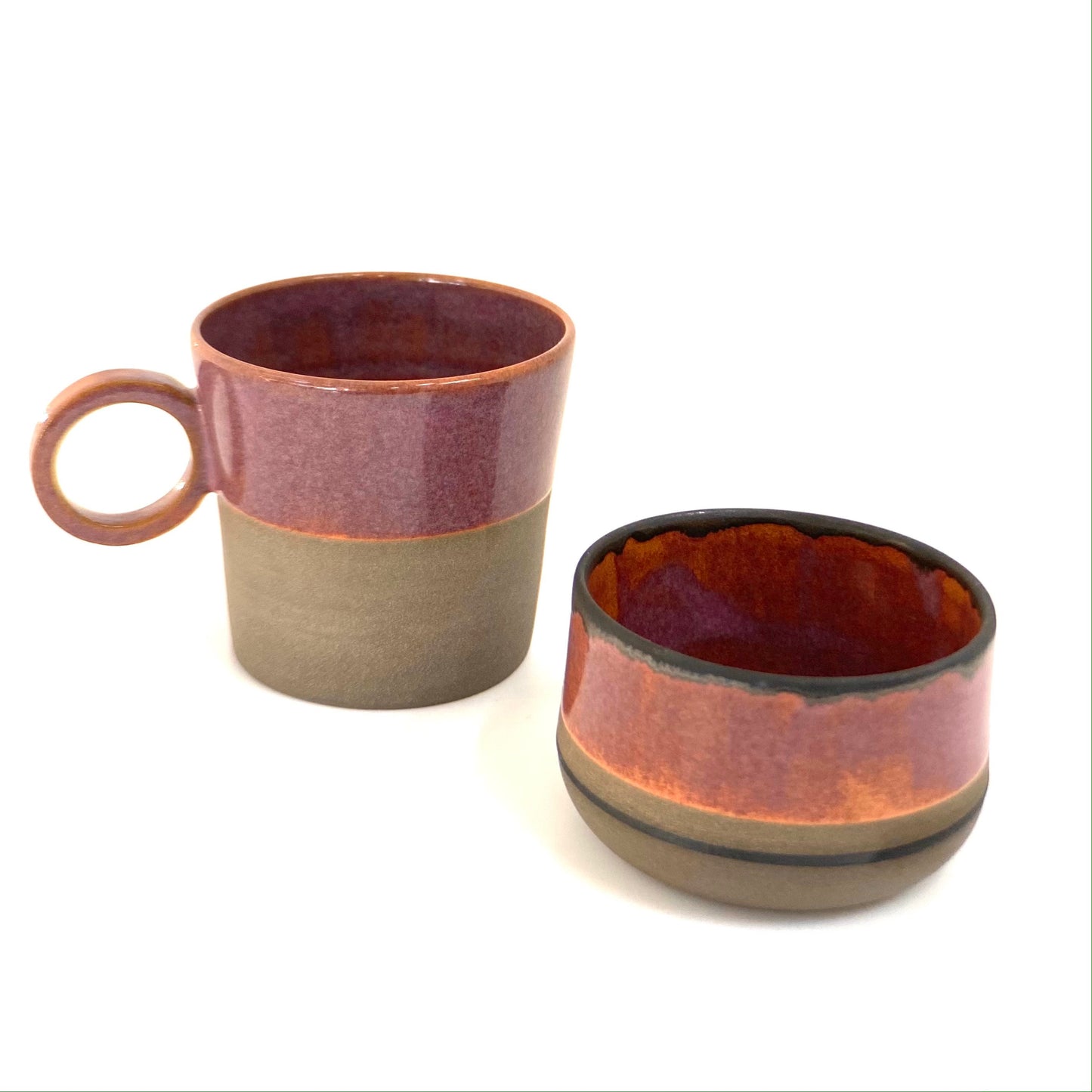 Handmade Stoneware Pottery Tea Set Artisan Mug and Bowl Set Rustic Ceramic Drinkware Perfect Gift for Tea Lovers Unique Pottery Kitchenware