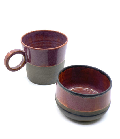 Handmade Stoneware Pottery Tea Set Artisan Mug and Bowl Set Rustic Ceramic Drinkware Perfect Gift for Tea Lovers Unique Pottery Kitchenware