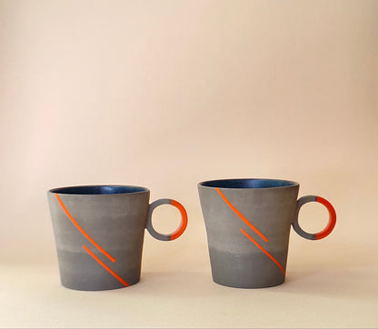 Artistic Pottery Mug For Art Lovers Artisan Mug Wheel Thrown Pottery Cup
