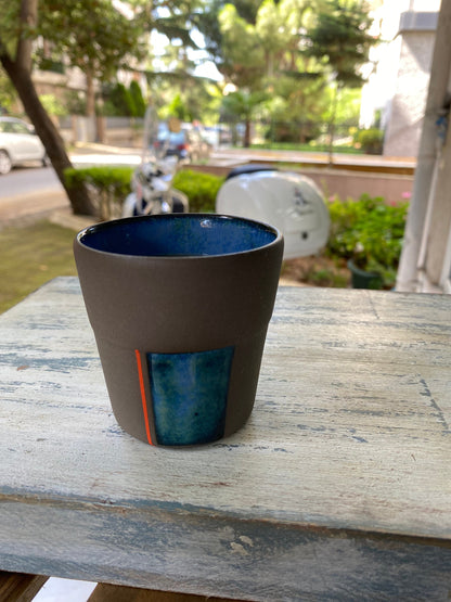 Handmade Espresso Size Stoneware Cup Ceramic Coffee Mug Artisan Tea Cup Unique Pottery Handcrafted Artisan Stoneware Gift