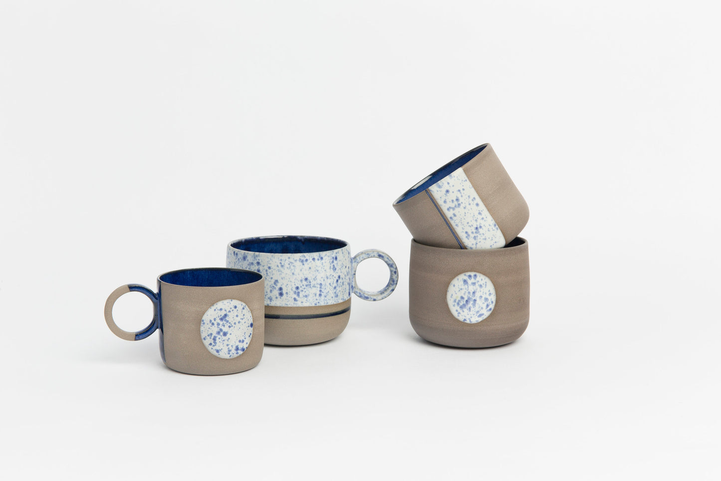 Stoneware Blue Cup Pottery Tumbler Drinking Cup Housewarming Gift Ceramic Drinkware New job gift Christmas gift Coffee lover gift