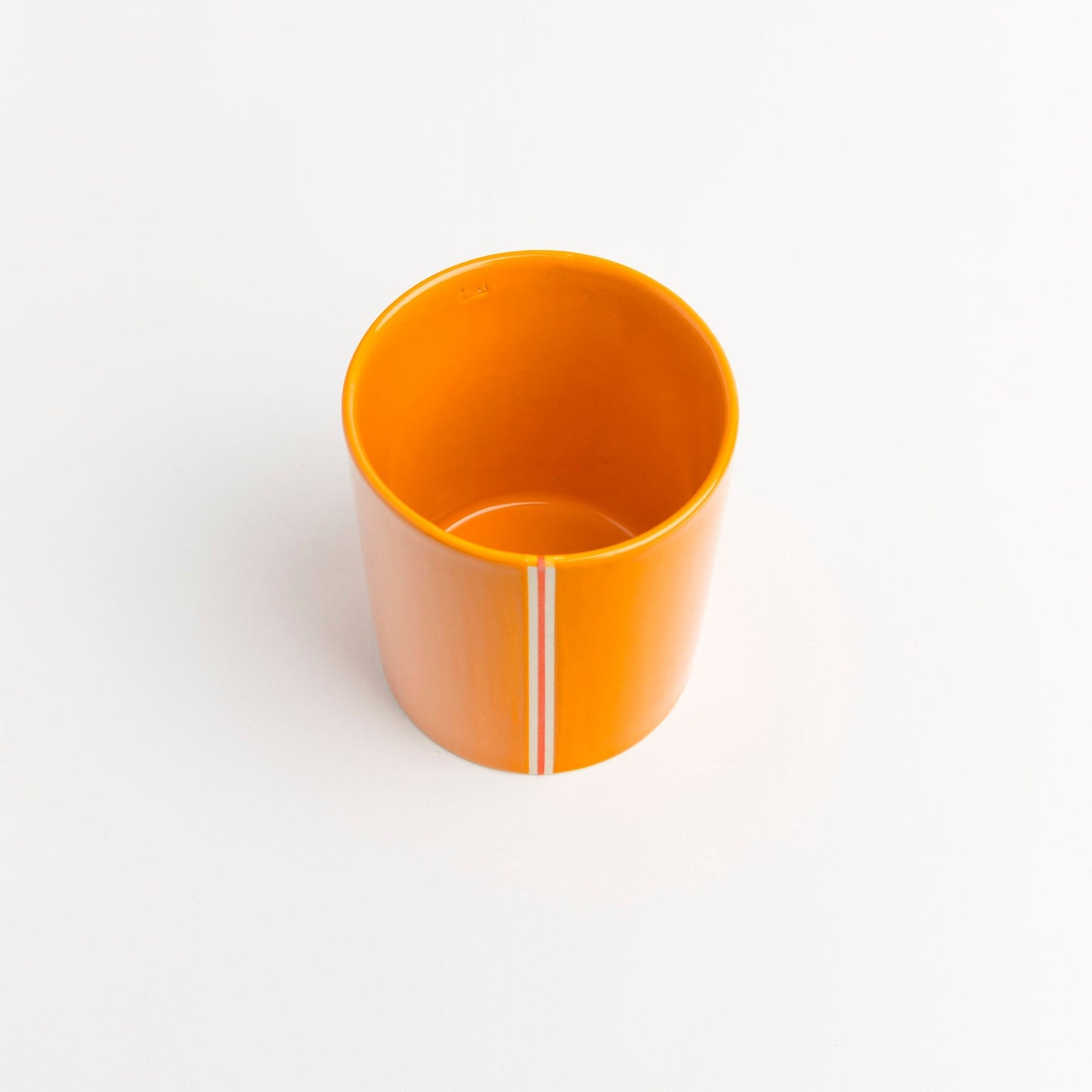 Yellow Ceramic Tumbler - Stoneware Mug Without Handle, Handmade Artisan Cup for Coffee or Tea, Unique Pottery Gift for Drinkware Lovers