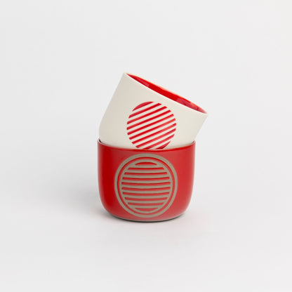 Handmade Porcelain Mug Red Porcelain Pottery Cup, Artisan Ceramic Drinkware, Perfect for Coffee or Tea, Unique Gift for Pottery Lovers