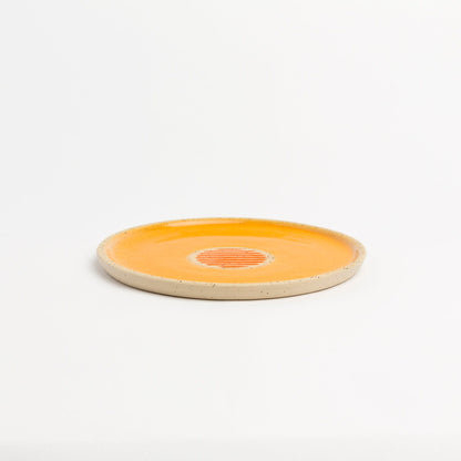 Handmade Pottery Dessert Plate Colorful Ceramic Serving Plate Bright Artisan Dish for Entertaining Unique Stoneware Plate Perfect Gift Idea