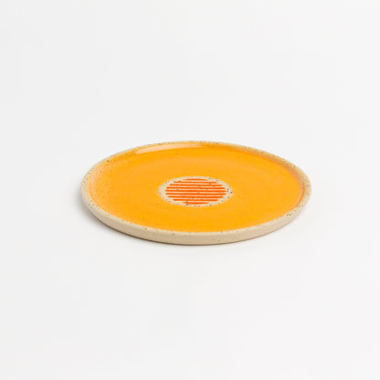Handmade Pottery Dessert Plate Colorful Ceramic Serving Plate Bright Artisan Dish for Entertaining Unique Stoneware Plate Perfect Gift Idea