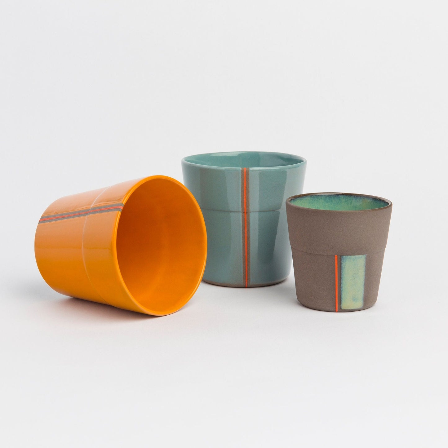 Yellow Ceramic Tumbler - Stoneware Mug Without Handle, Handmade Artisan Cup for Coffee or Tea, Unique Pottery Gift for Drinkware Lovers