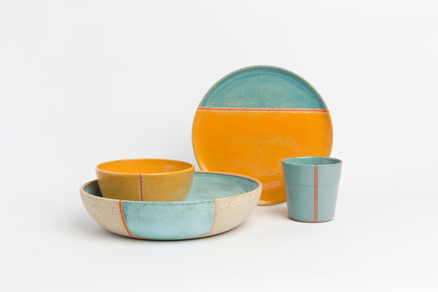 Artisan Ceramic Plate Colorful Handmade Serving Elegant Pottery Dish Unique Tableware for Special Occasions