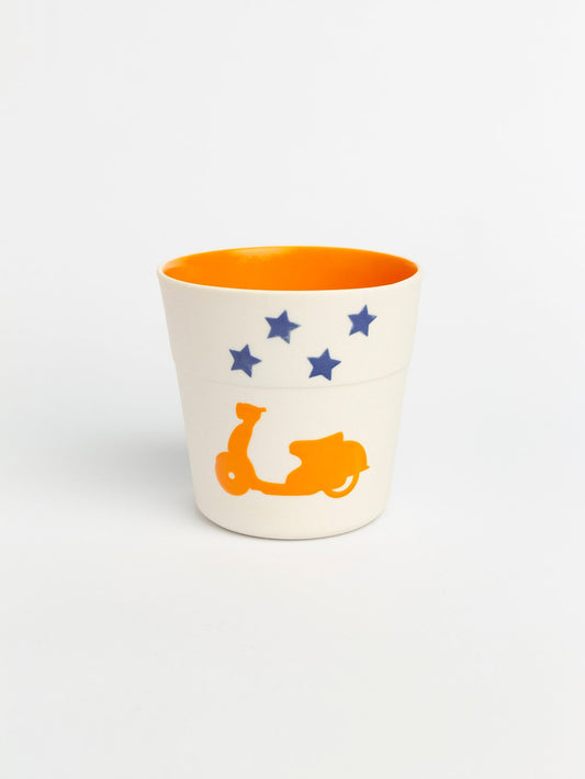 Handmade Porcelain Cup Hand Painted Motorcycle Cup Bike Lovers Gift Coffee lovers gift