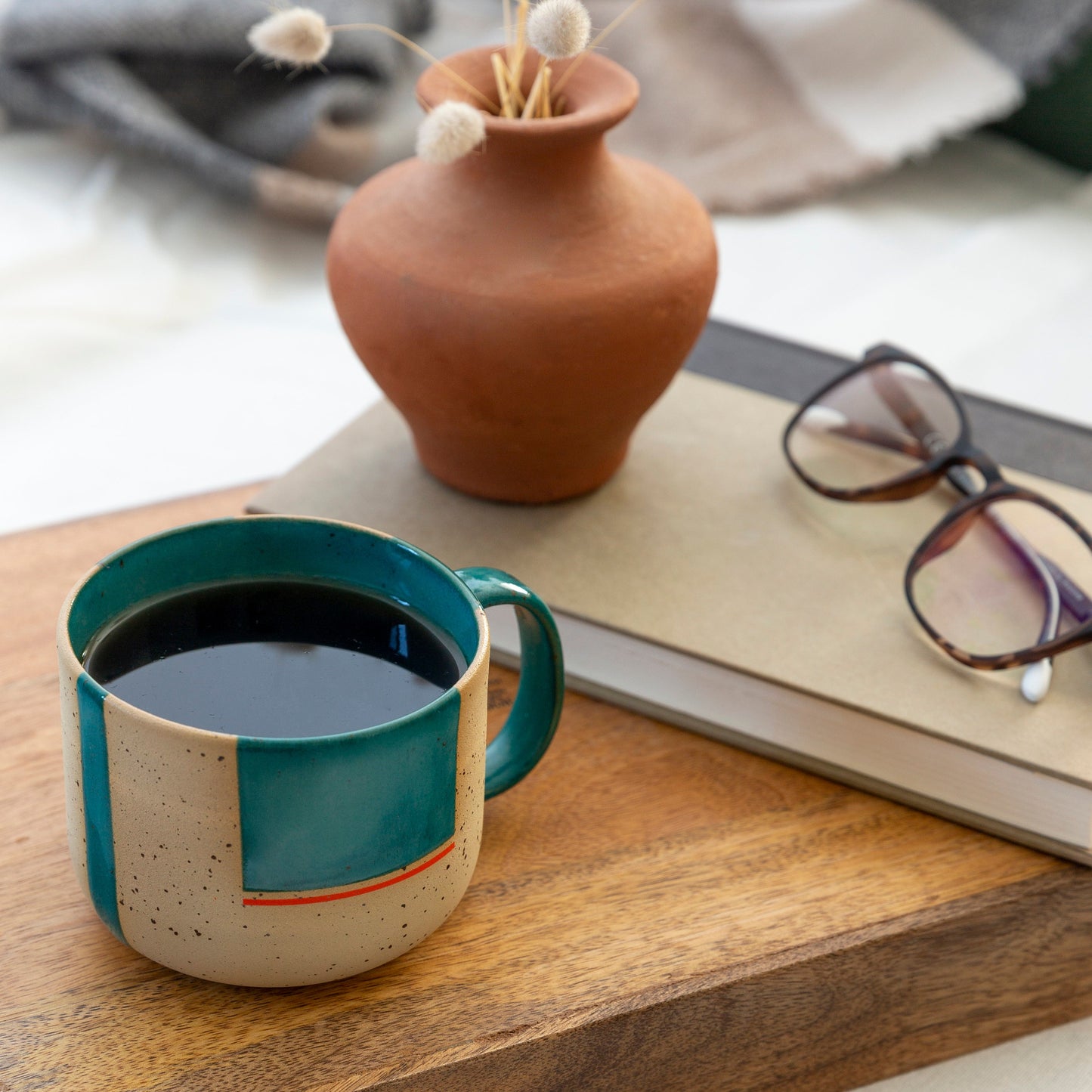 Earthy Pottery Mug Green Stoneware Cup Handmade Artisan Pottery Perfect for Coffee or Tea Unique Ceramic Drinkware Rustic Mug Gift Idea