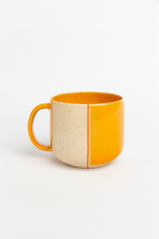 Large Yellow Ceramic Mug - Handmade Pottery Cup, Stoneware Drinkware, Dishwasher Safe, Ideal Coffee Lover and Housewarming Gift