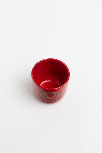 Minimalist Stoneware Ceramic Tea or Espresso Cup Handmade Red Pottery Cup Modern Artisan Coffee Mug Perfect Gift for Tea and Espresso Lovers